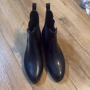 Black Ankle Rain Boots Size 41